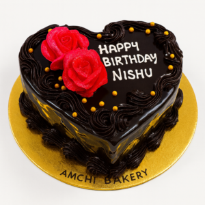 Chocolate Truffle Heart Cake