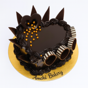 Chocolate Truffle Heart Shape Cake