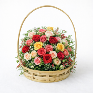 Royal Romance Rose Basket