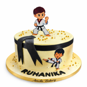 Karate Theme Pineapple Cake