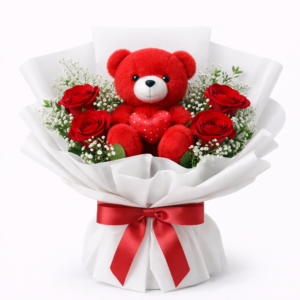 Teddy Rose Bouquet ❤️🧸🌹
